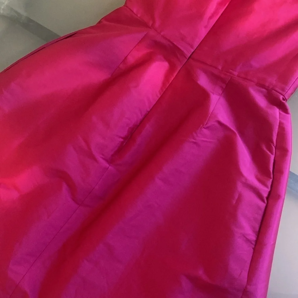 Like NEW Alfred Sung Pink Strapless Mini Dress Size 2 - Picture 6 of 10